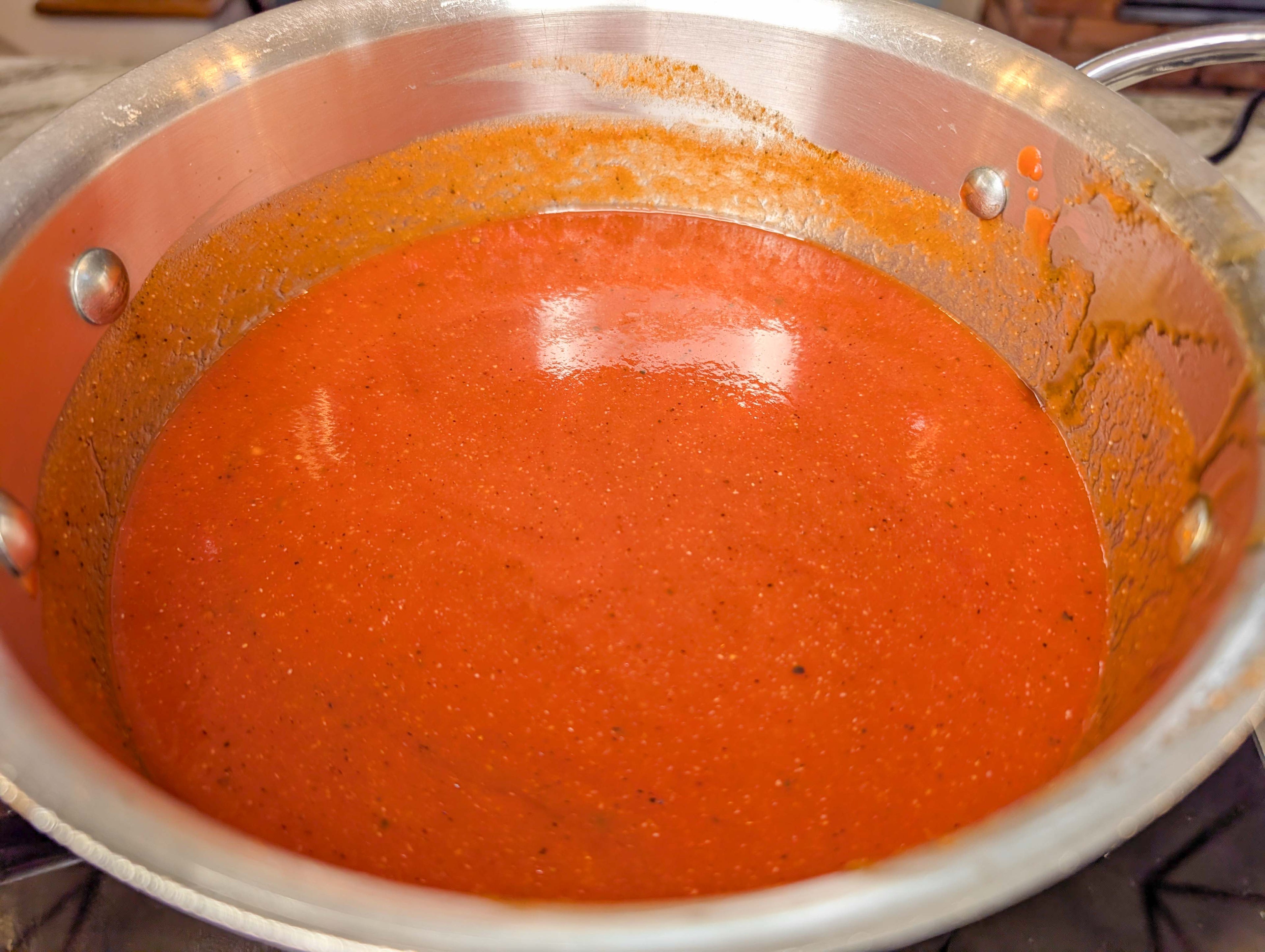 A bowl of homemade barbecue sauce.